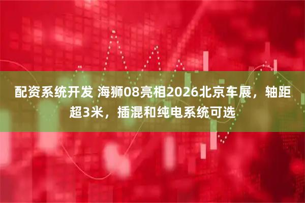 配资系统开发 海狮08亮相2026北京车展，轴距超3米，插混和纯电系统可选